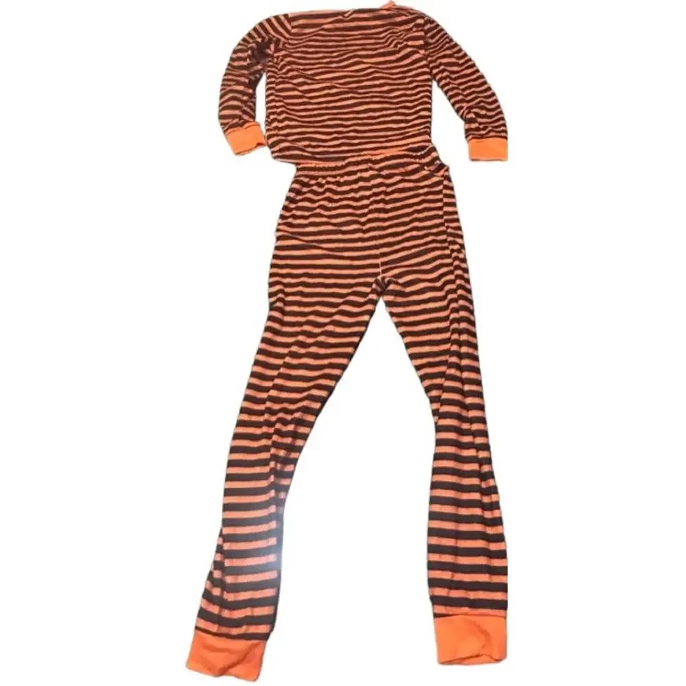 Pokémon Halloween Striped Pumpkin 2 Piece Matching Pajama Set - CHILD SIZE 10